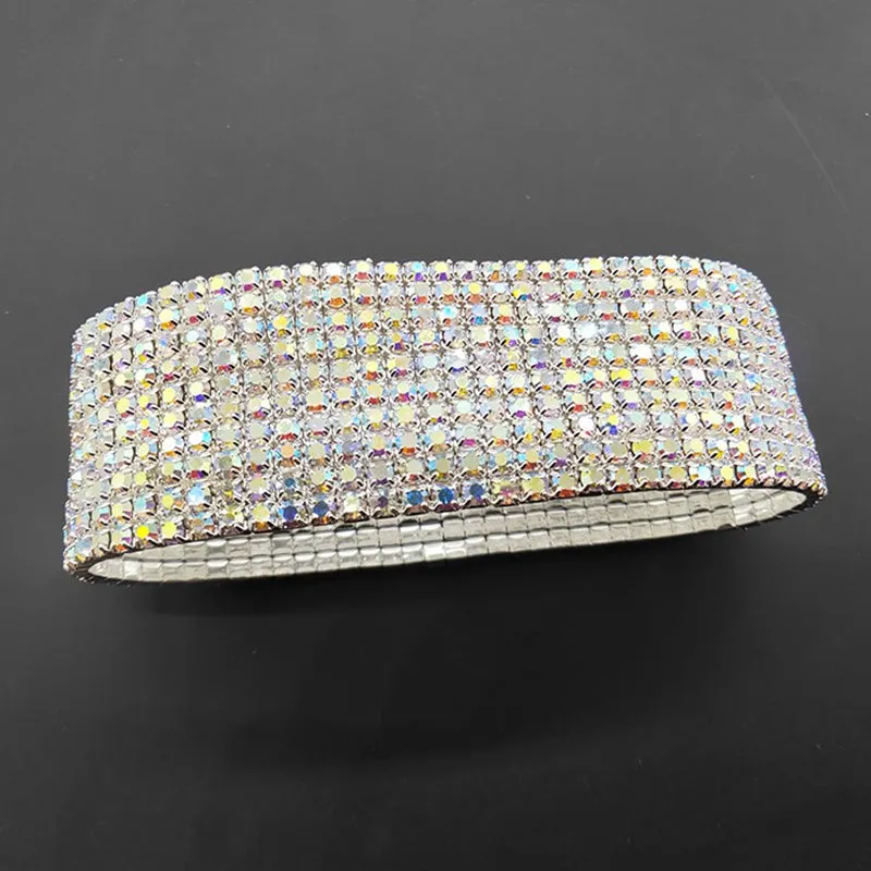 10 Rows Crystal Rhinestone Anklets Silver Plated and Gold Color Anklet