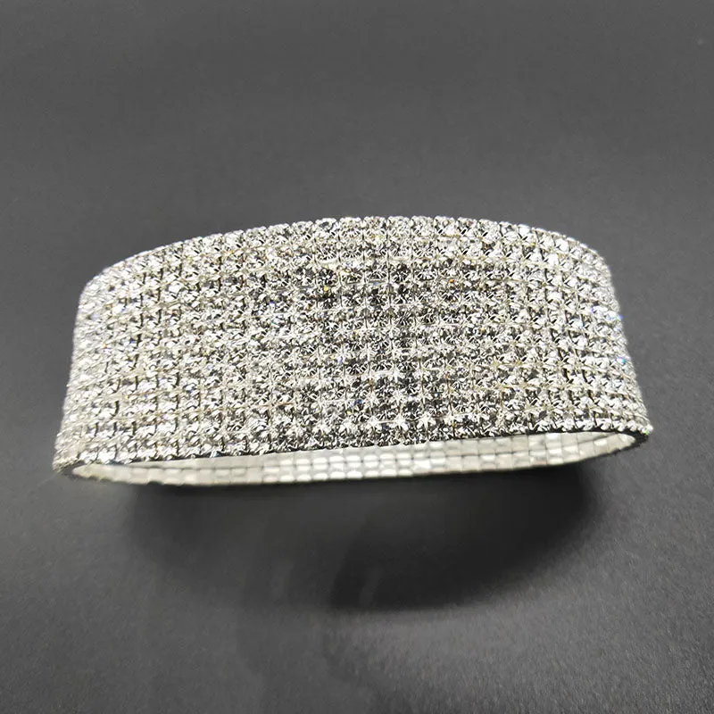 10 Rows Crystal Rhinestone Anklets Silver Plated and Gold Color Anklet