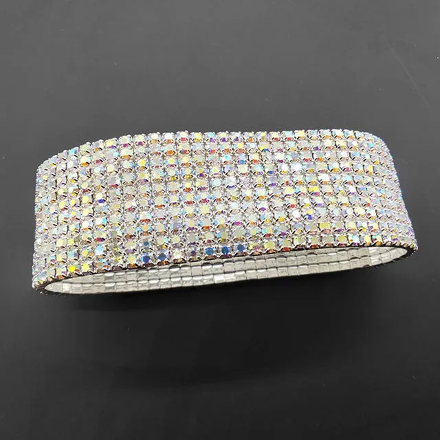 10 Rows Crystal Rhinestone Anklets Silver Plated and Gold Color Anklet
