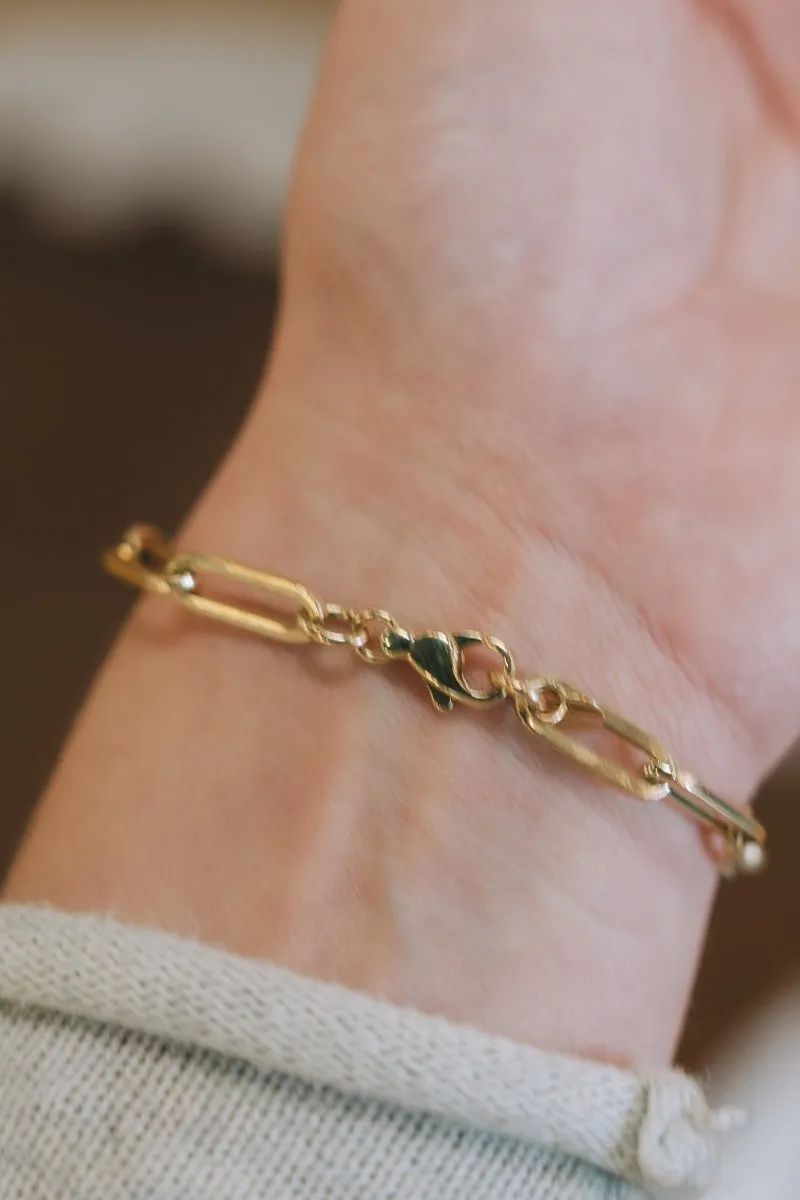 14K Gold Link Chain Bracelet