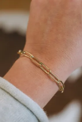 14K Gold Link Chain Bracelet