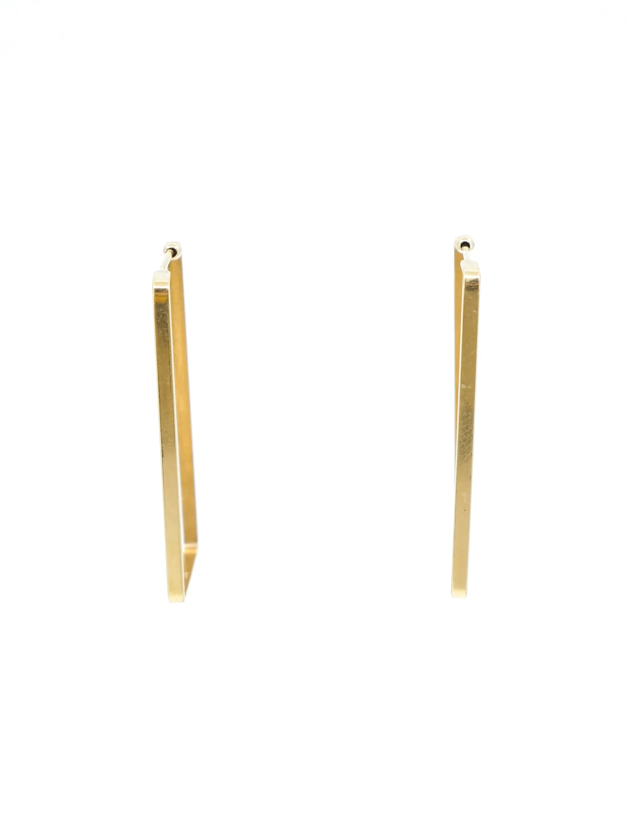 14k Rectangular Hoop Earrings