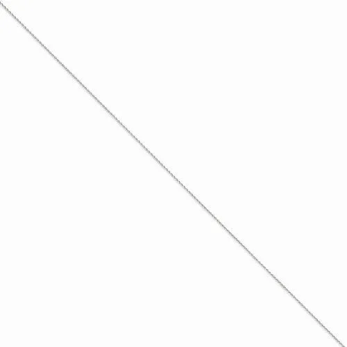 14K White Gold Pendant Chain Anklet