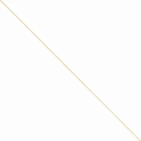 14K Yellow Gold Solid Polished Cable Chain Anklet