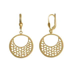 14KY  LEVER BACK ROUND  DANGLING EARRINGS (ERTG121-14K)