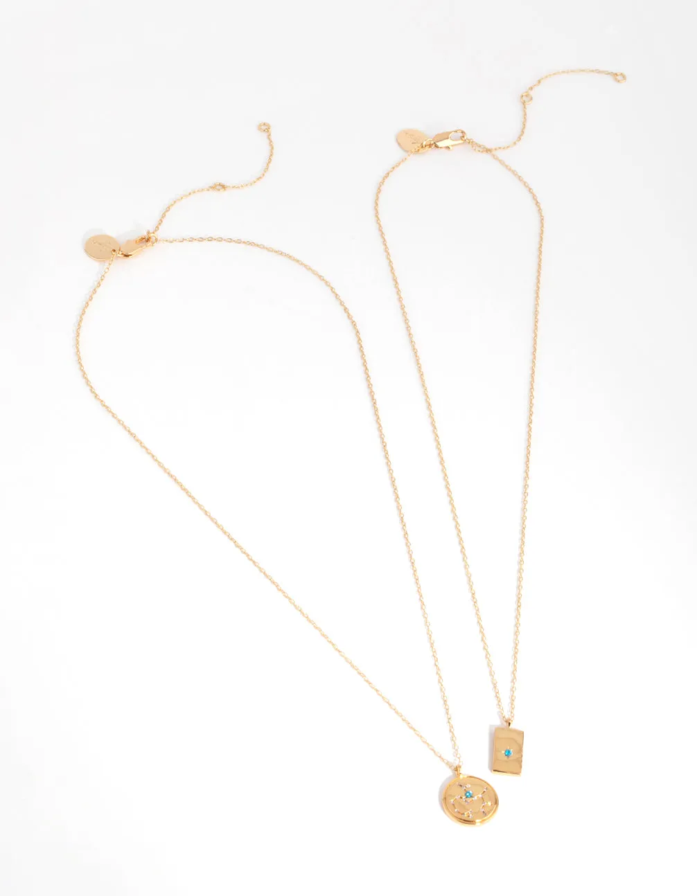 18ct Gold Plated Cubic Zirconia Sagittarius Necklace Set