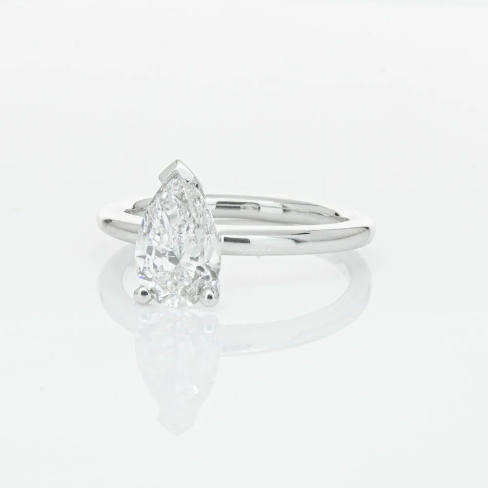 18ct White Gold 1.51ct Pear Cut Diamond Melba Ring