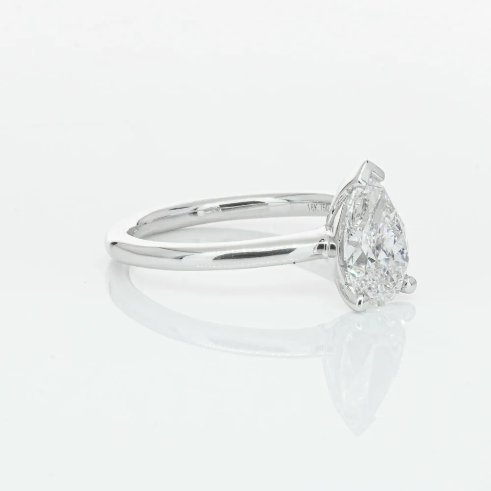 18ct White Gold 1.51ct Pear Cut Diamond Melba Ring