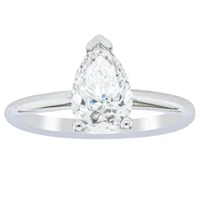 18ct White Gold 1.51ct Pear Cut Diamond Melba Ring