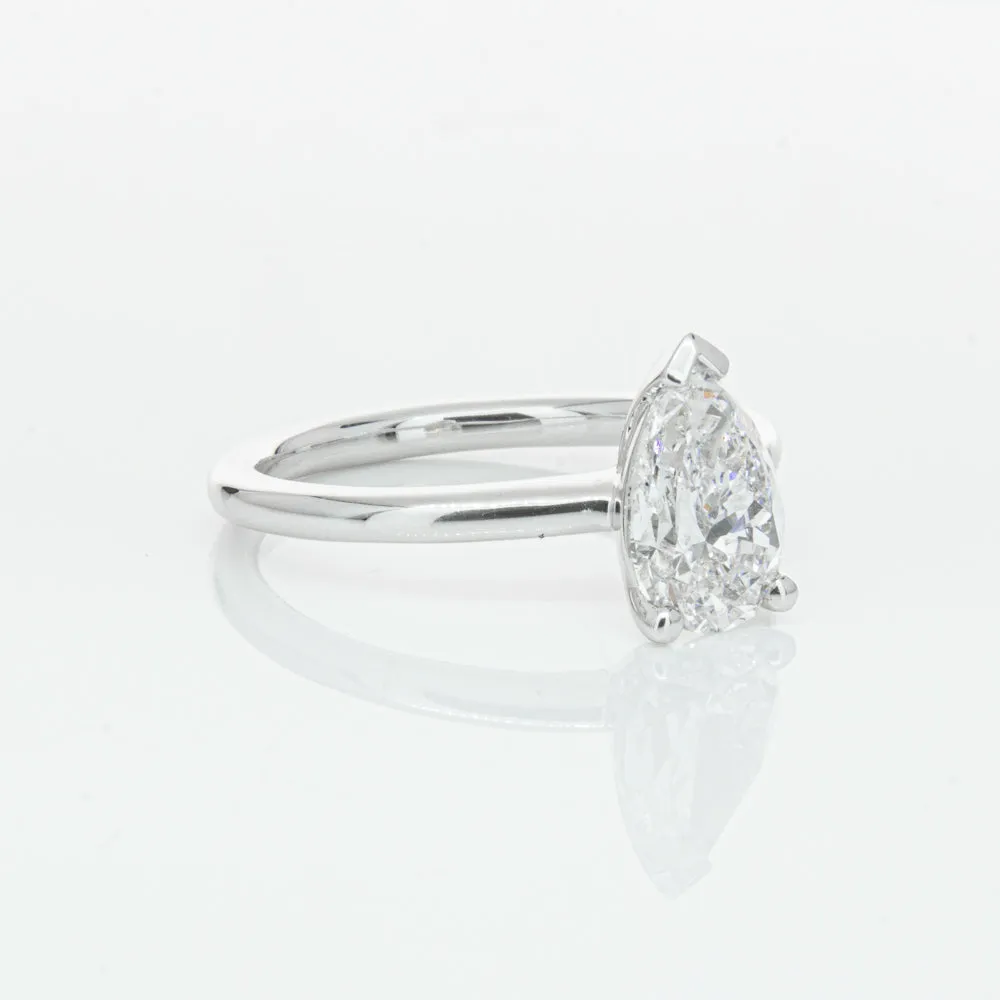 18ct White Gold 1.51ct Pear Cut Diamond Melba Ring