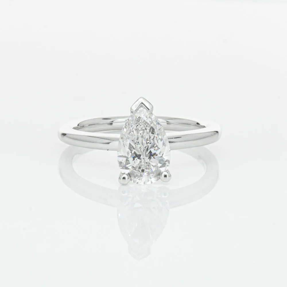18ct White Gold 1.51ct Pear Cut Diamond Melba Ring