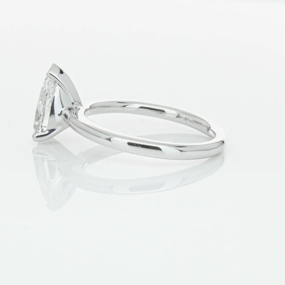 18ct White Gold 1.51ct Pear Cut Diamond Melba Ring