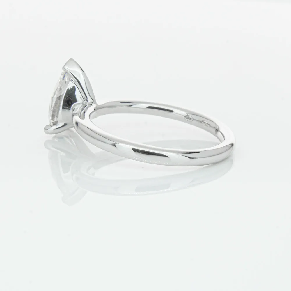 18ct White Gold 1.51ct Pear Cut Diamond Melba Ring