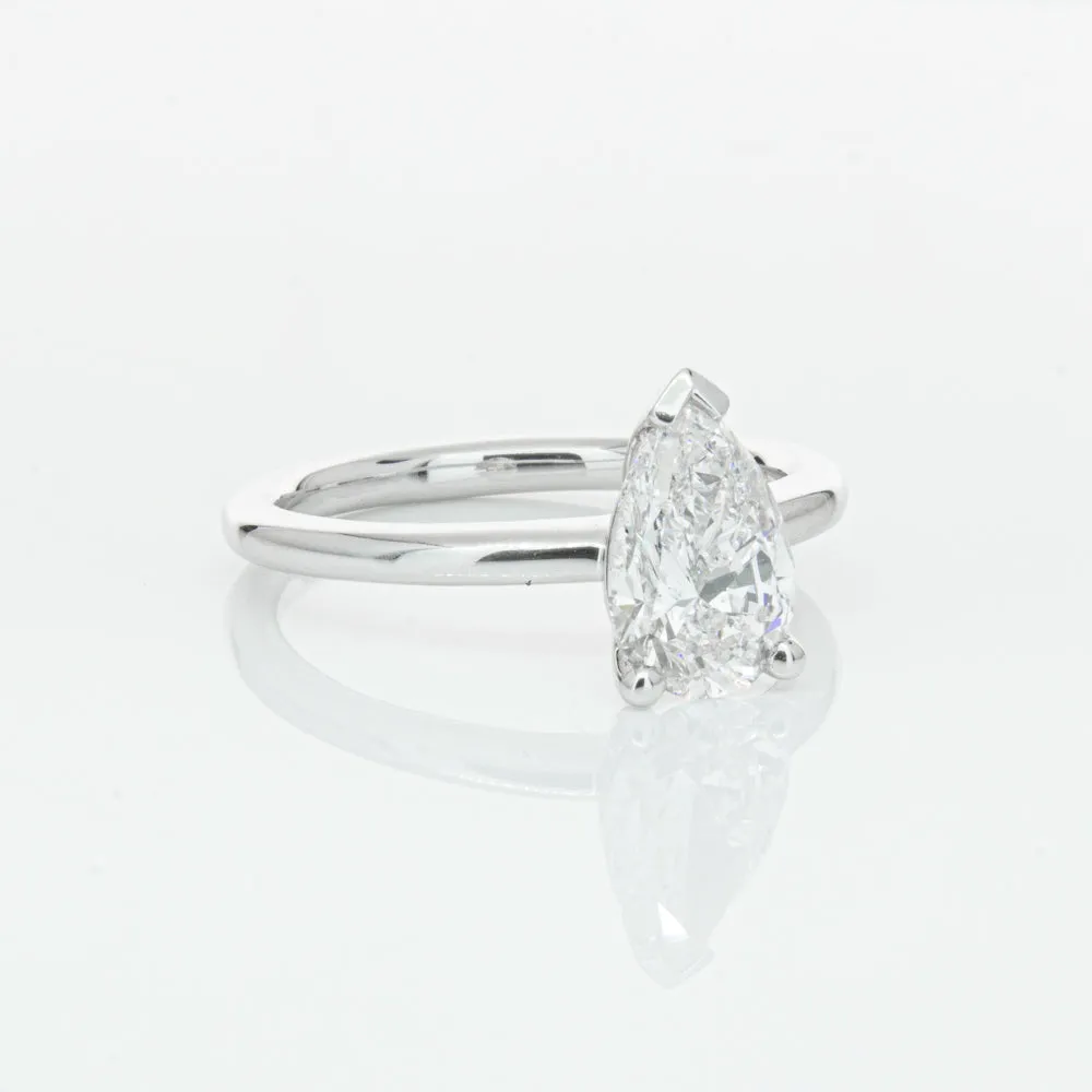18ct White Gold 1.51ct Pear Cut Diamond Melba Ring