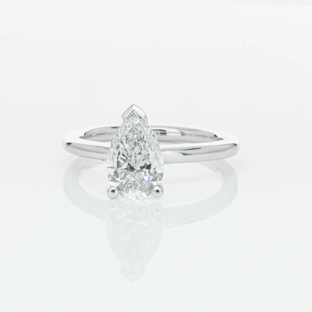 18ct White Gold 1.51ct Pear Cut Diamond Melba Ring