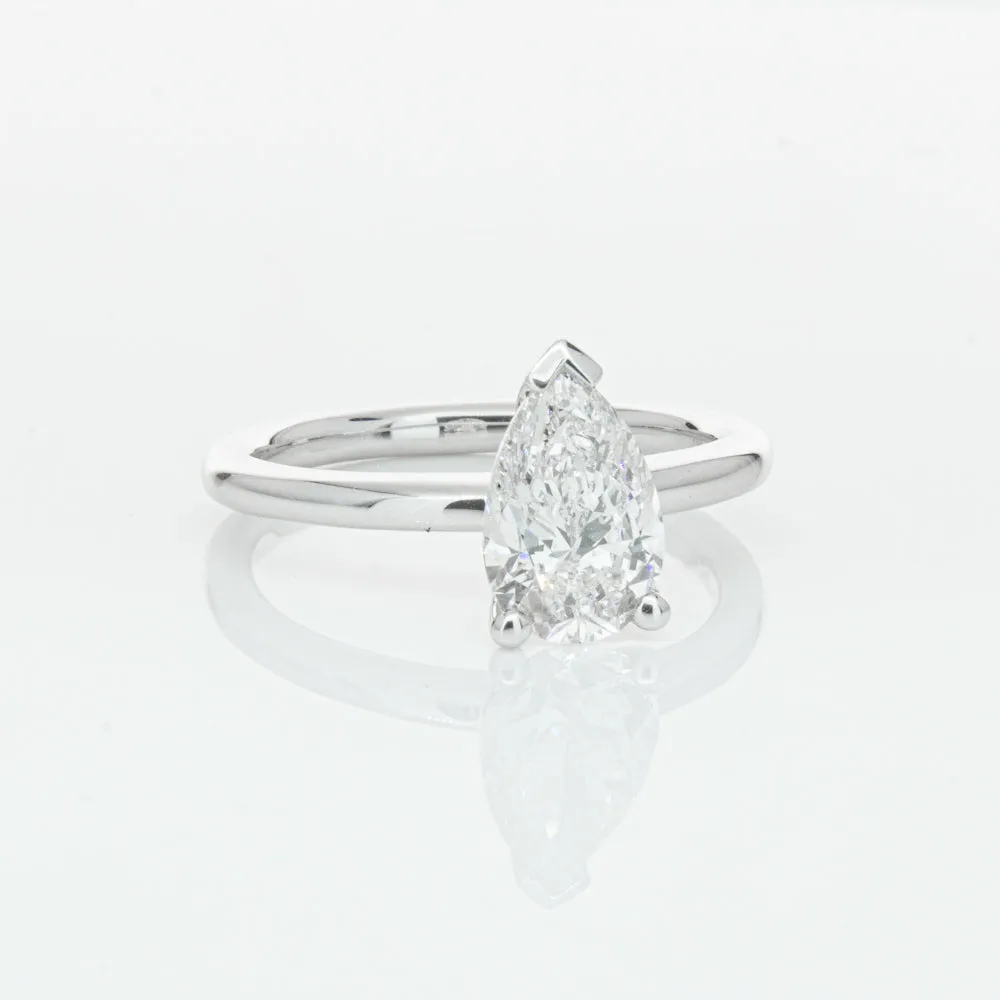 18ct White Gold 1.51ct Pear Cut Diamond Melba Ring