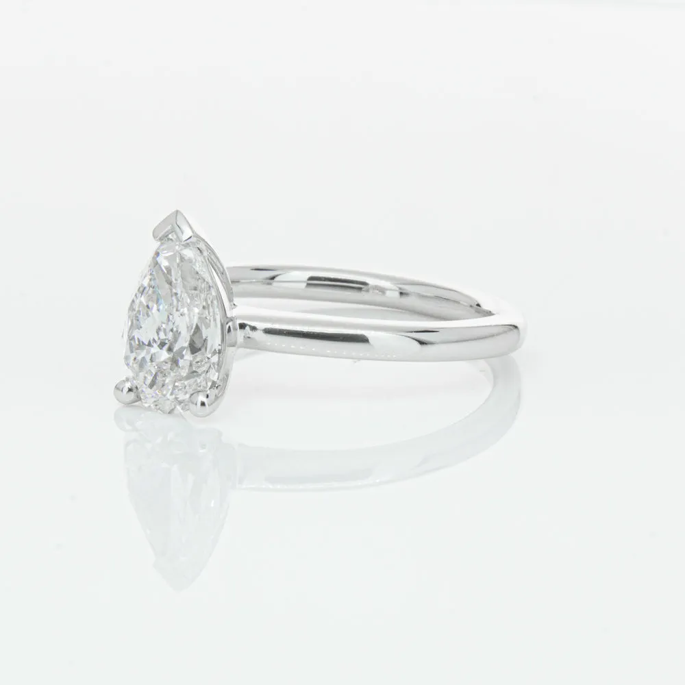 18ct White Gold 1.51ct Pear Cut Diamond Melba Ring