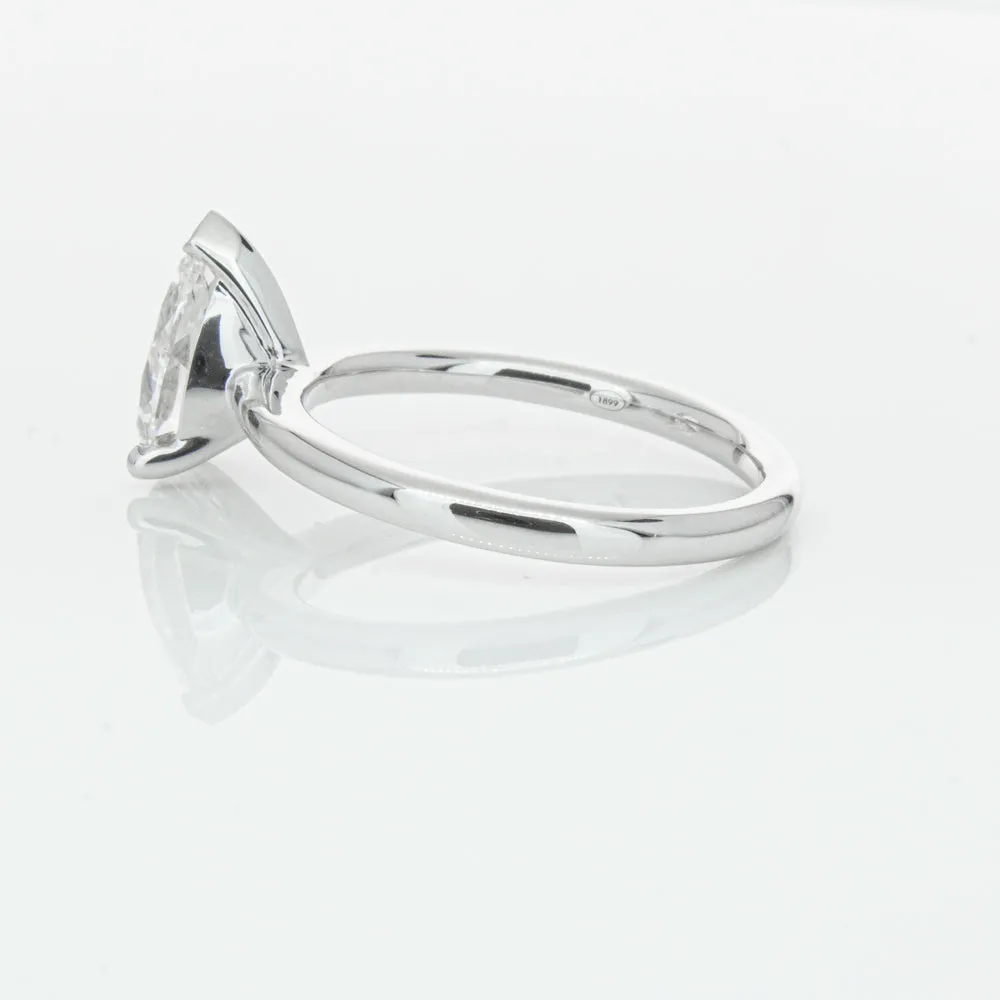 18ct White Gold 1.51ct Pear Cut Diamond Melba Ring