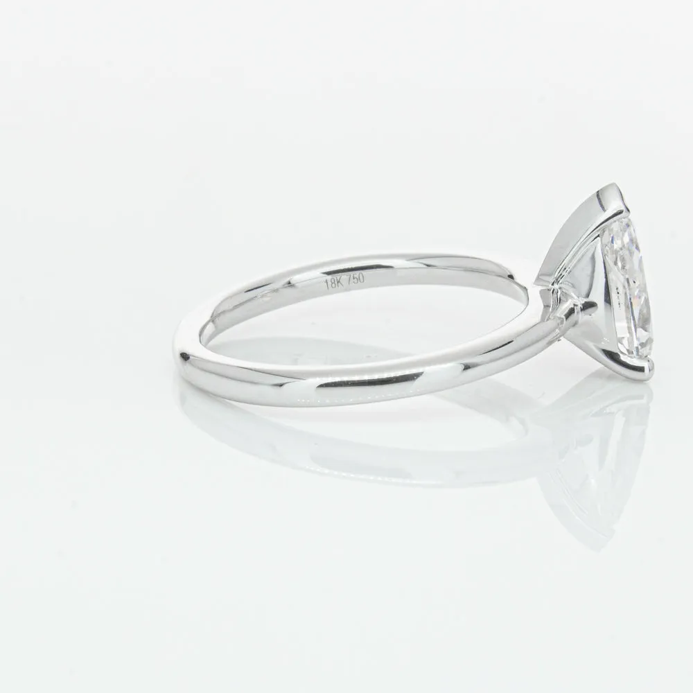 18ct White Gold 1.51ct Pear Cut Diamond Melba Ring