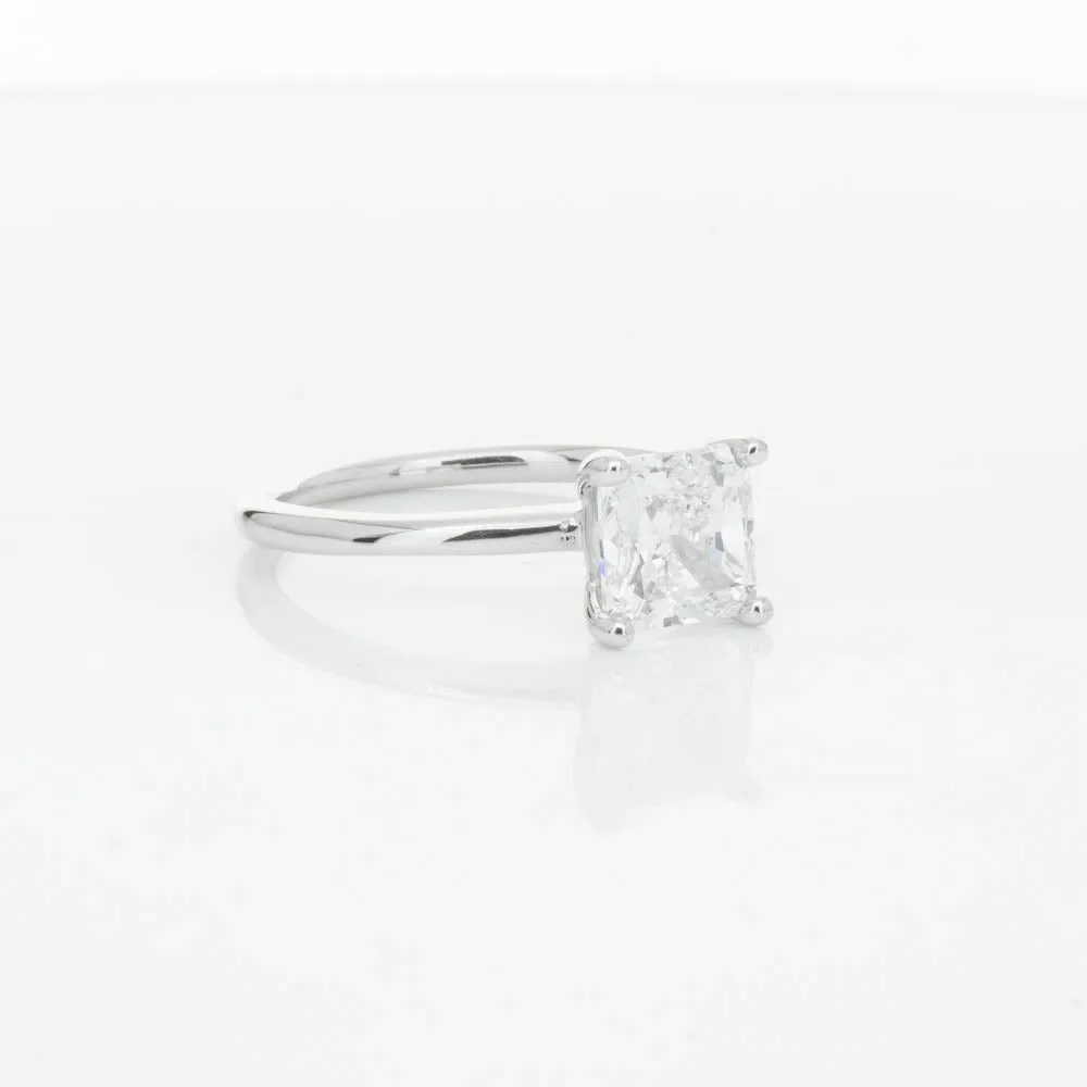 18ct White Gold 2.01ct Radiant Cut Diamond Melba Ring