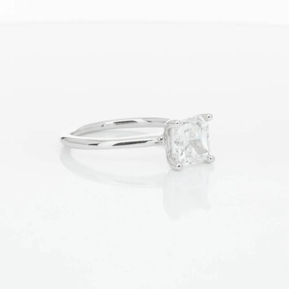 18ct White Gold 2.01ct Radiant Cut Diamond Melba Ring