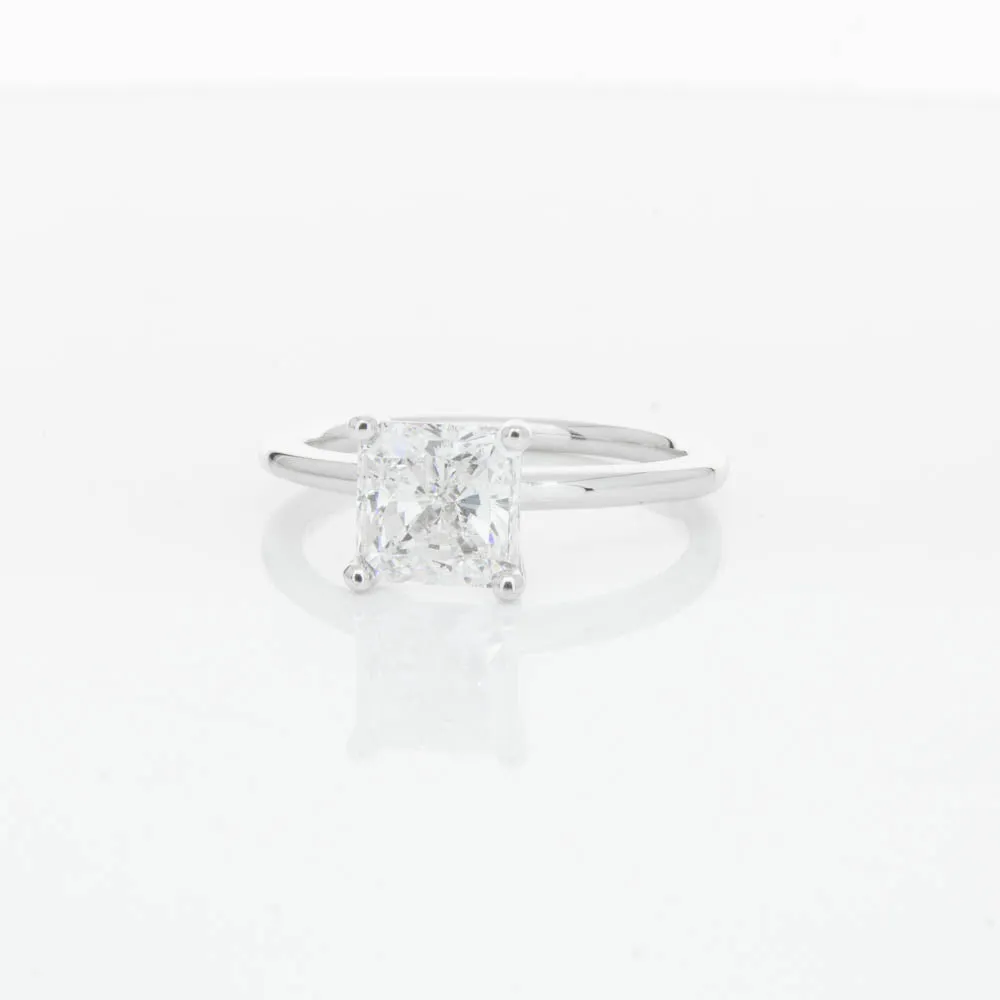 18ct White Gold 2.01ct Radiant Cut Diamond Melba Ring