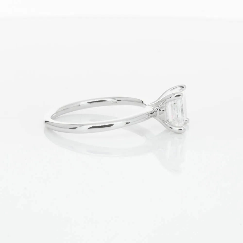 18ct White Gold 2.01ct Radiant Cut Diamond Melba Ring