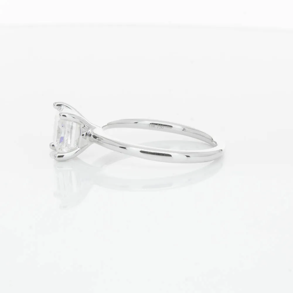 18ct White Gold 2.01ct Radiant Cut Diamond Melba Ring