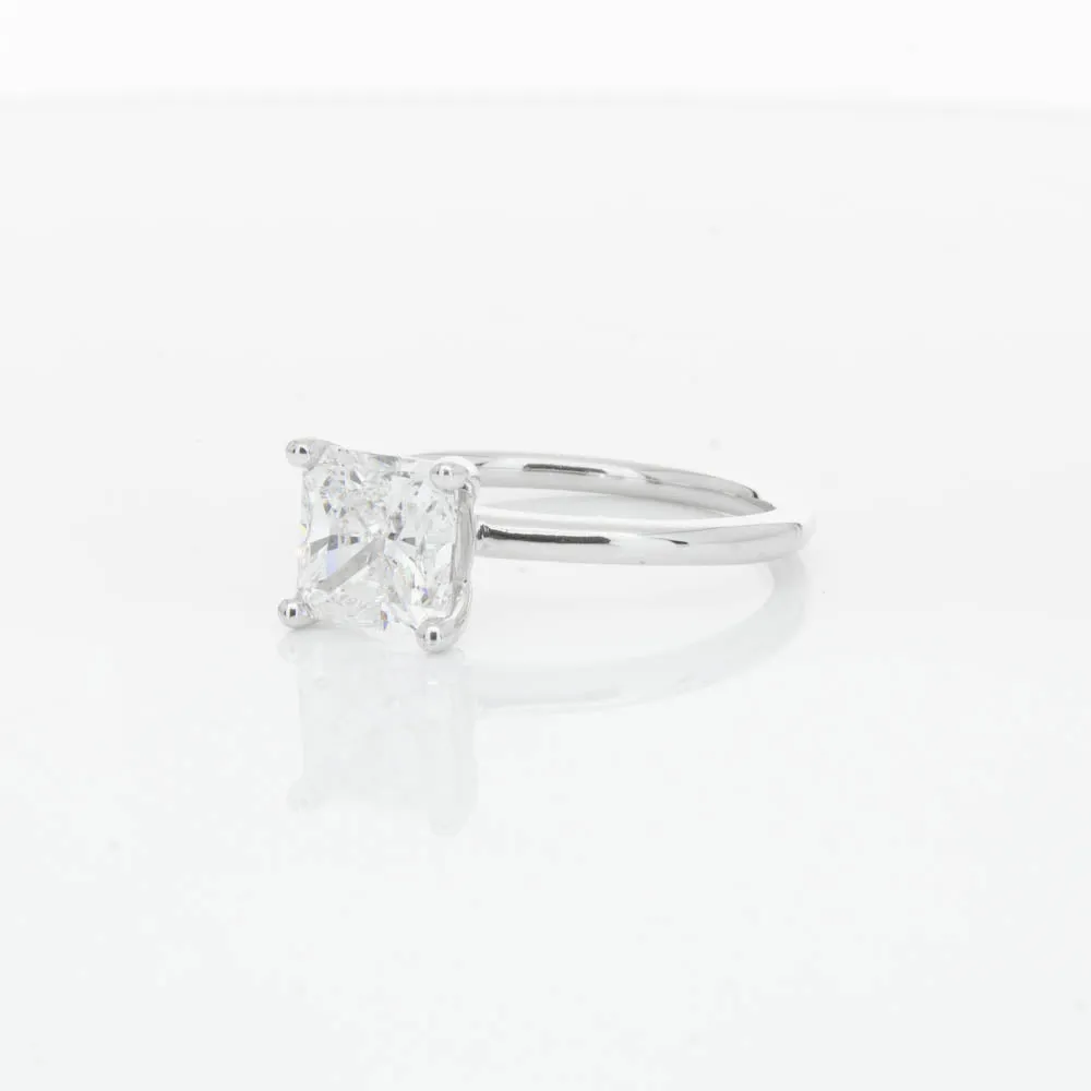 18ct White Gold 2.01ct Radiant Cut Diamond Melba Ring
