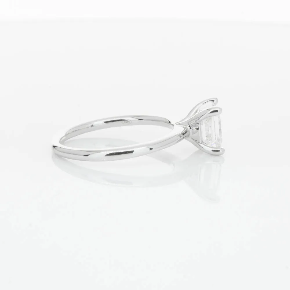 18ct White Gold 2.01ct Radiant Cut Diamond Melba Ring