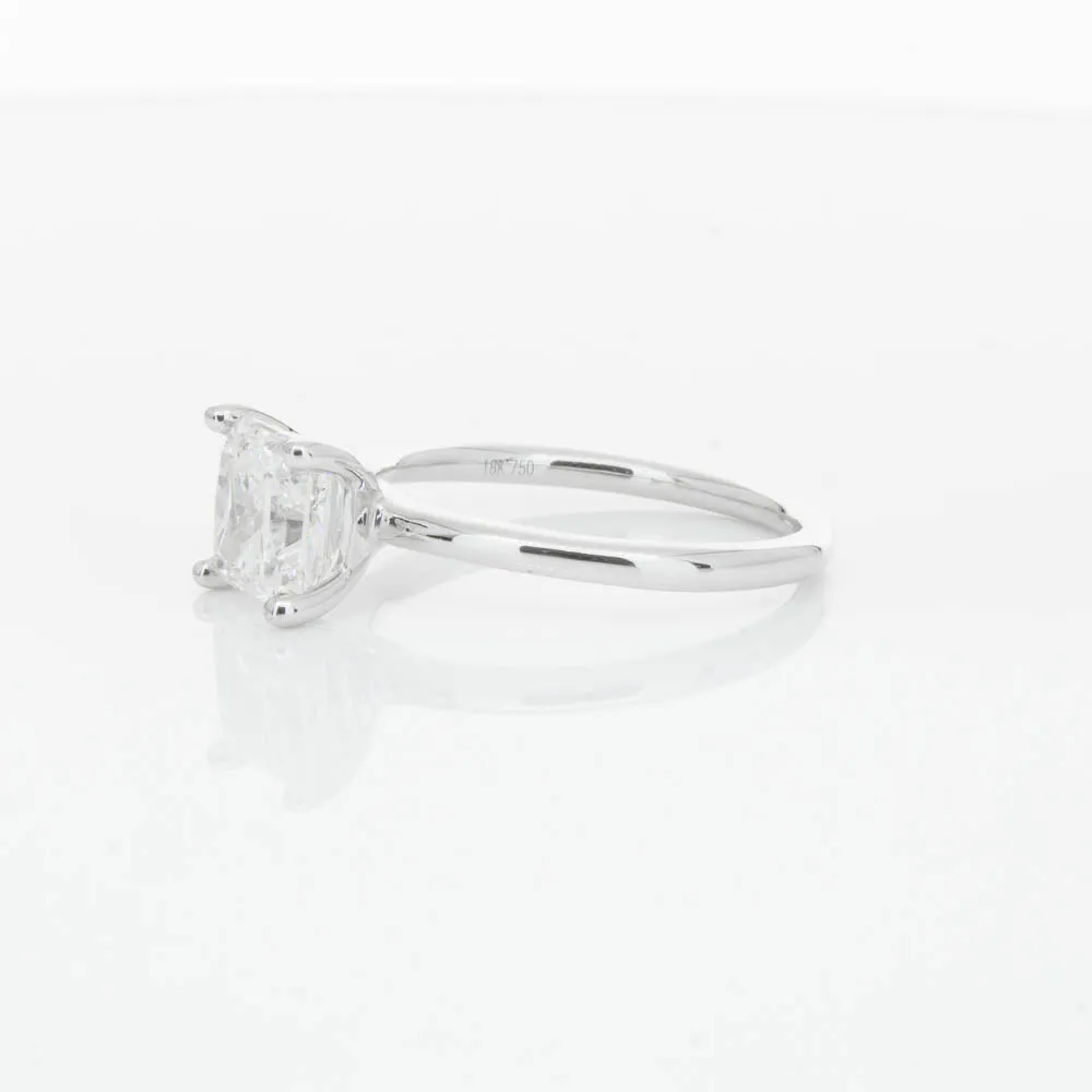 18ct White Gold 2.01ct Radiant Cut Diamond Melba Ring
