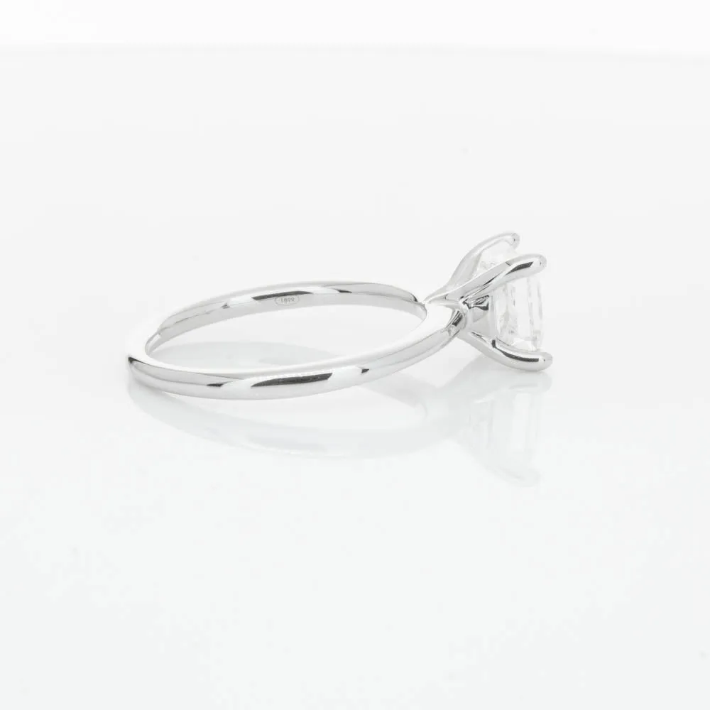 18ct White Gold 2.01ct Radiant Cut Diamond Melba Ring