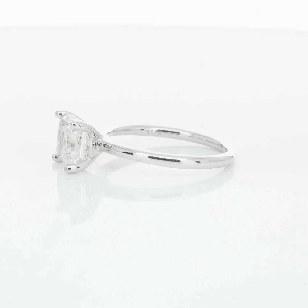 18ct White Gold 2.01ct Radiant Cut Diamond Melba Ring