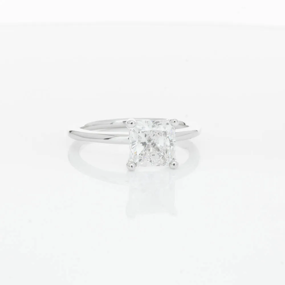 18ct White Gold 2.01ct Radiant Cut Diamond Melba Ring