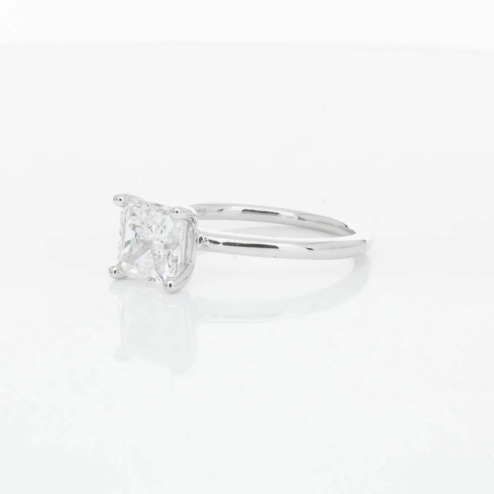 18ct White Gold 2.01ct Radiant Cut Diamond Melba Ring