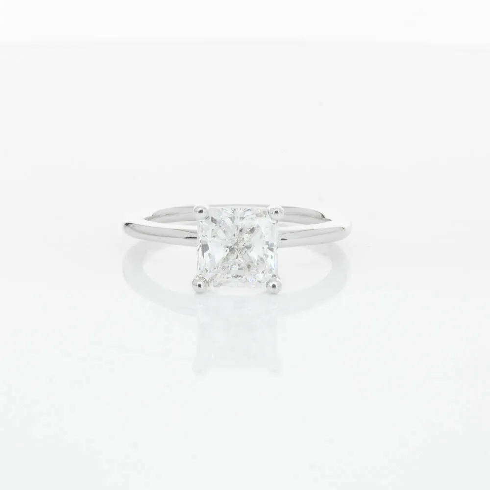 18ct White Gold 2.01ct Radiant Cut Diamond Melba Ring