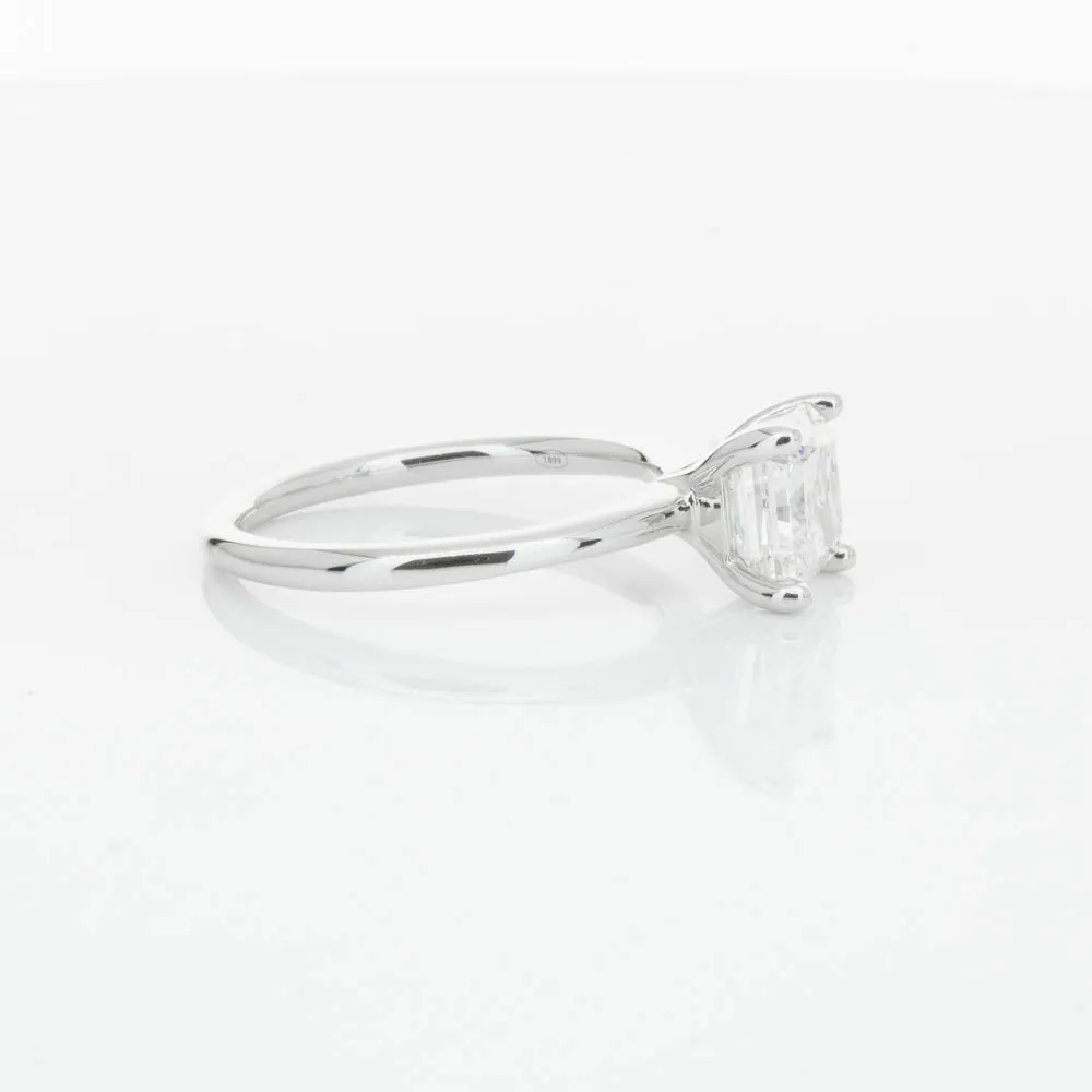 18ct White Gold 2.01ct Radiant Cut Diamond Melba Ring