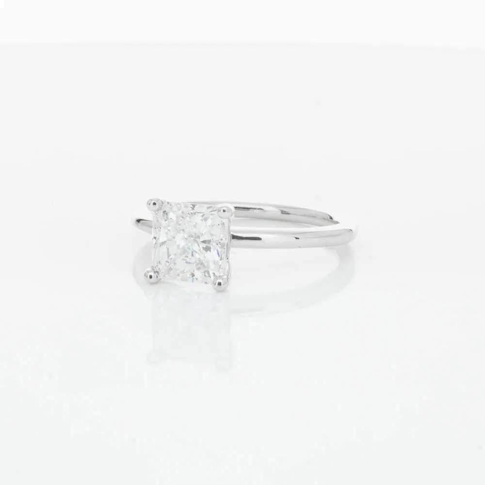 18ct White Gold 2.01ct Radiant Cut Diamond Melba Ring