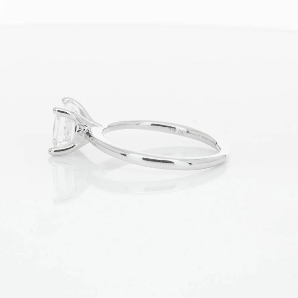18ct White Gold 2.01ct Radiant Cut Diamond Melba Ring
