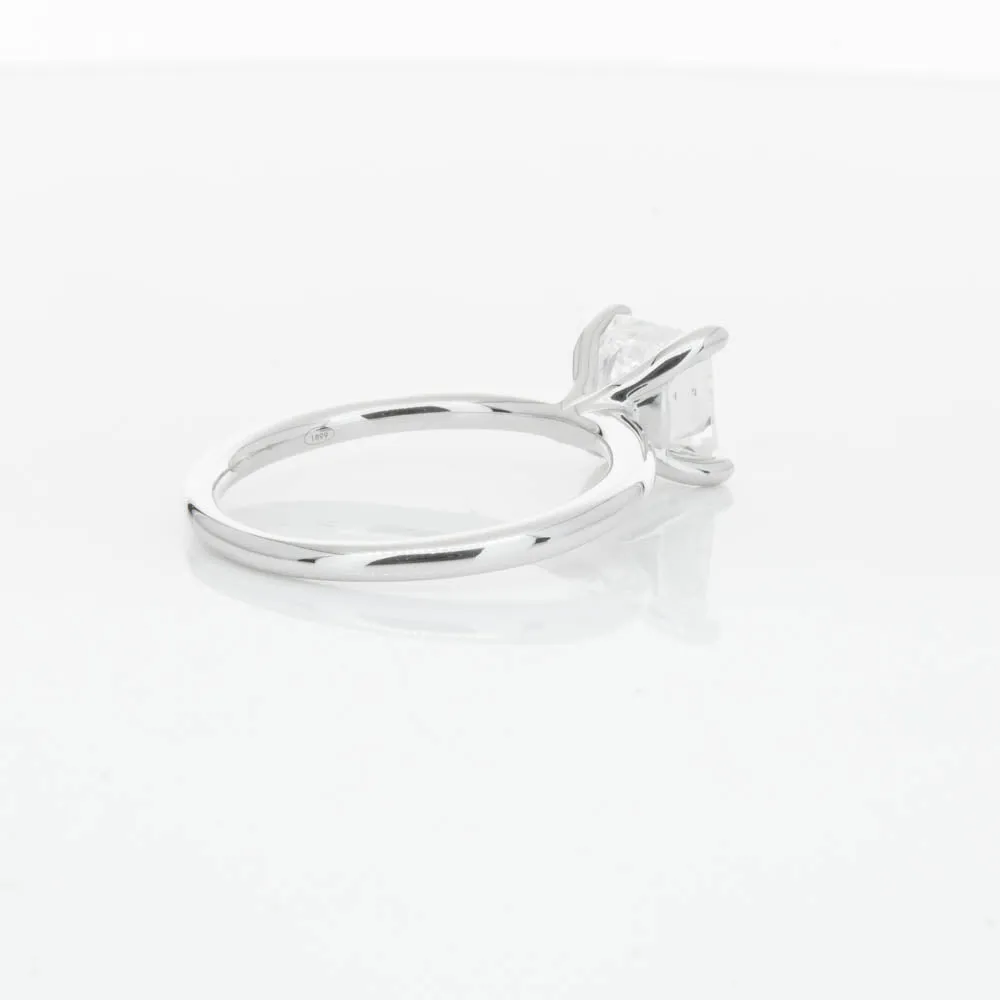 18ct White Gold 2.01ct Radiant Cut Diamond Melba Ring