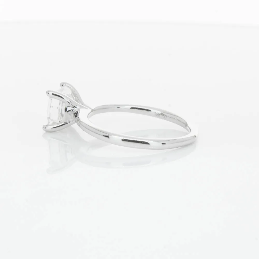 18ct White Gold 2.01ct Radiant Cut Diamond Melba Ring