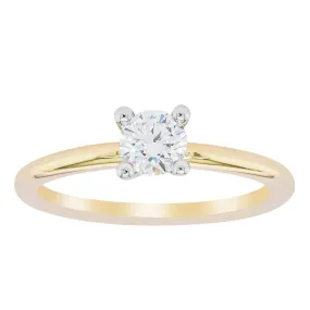 18ct Yellow Gold .40ct Diamond Melba Ring