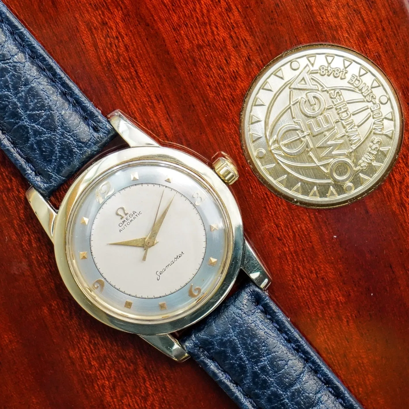 1950 OMEGA Seamaster Watch Bumper Automatic Ref. 2577-17 Cal. 351 34mm Wristwatch - IN BOX!