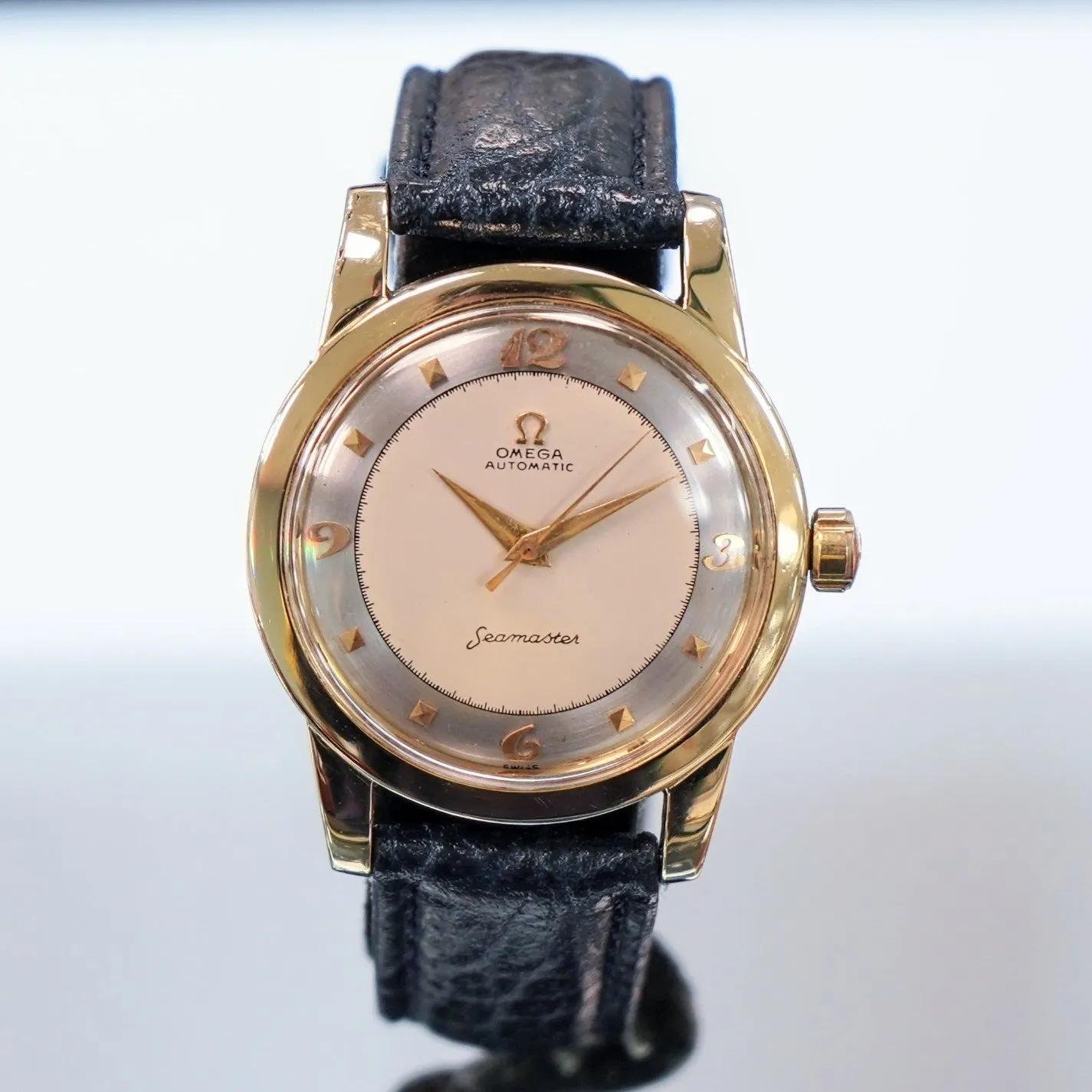 1950 OMEGA Seamaster Watch Bumper Automatic Ref. 2577-17 Cal. 351 34mm Wristwatch - IN BOX!