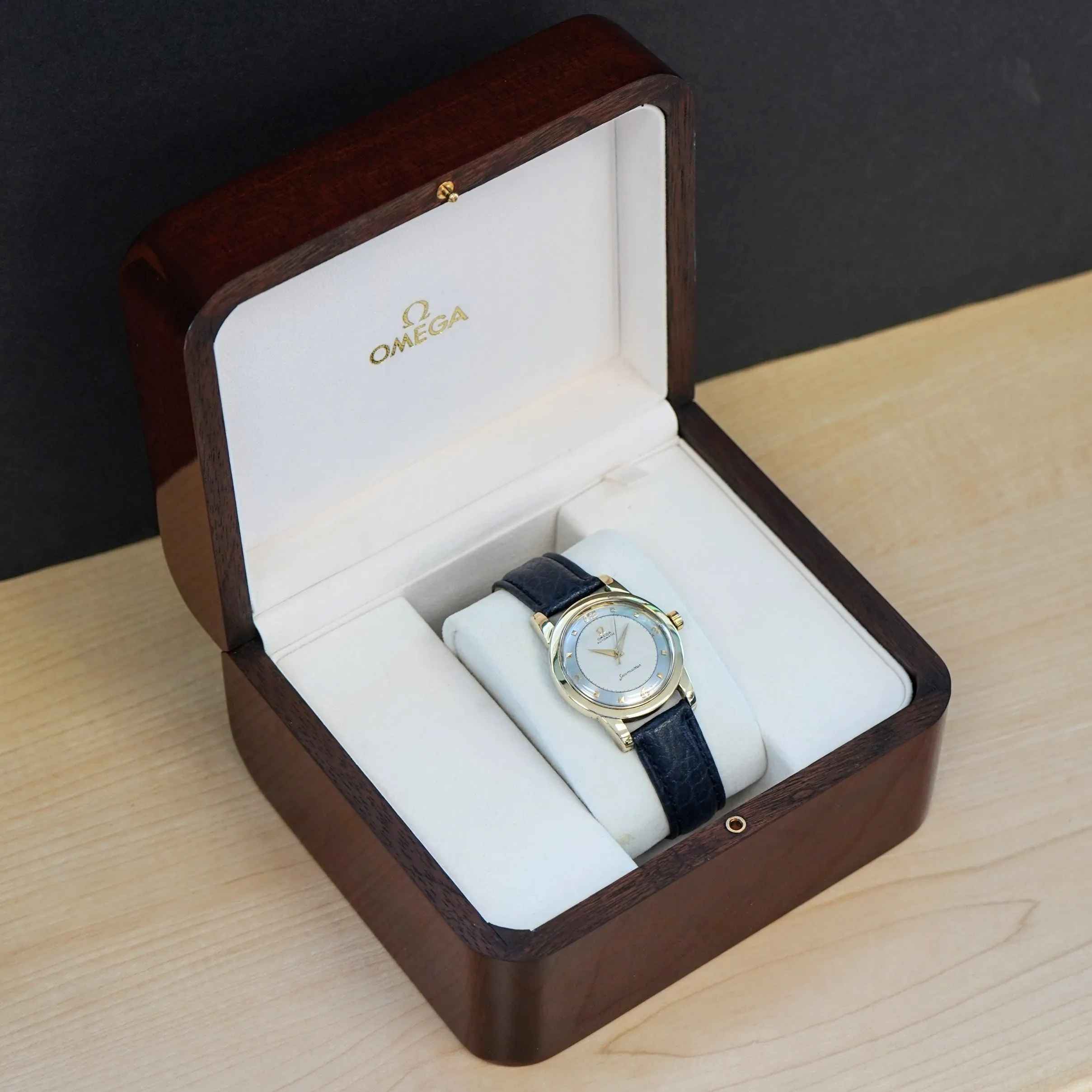 1950 OMEGA Seamaster Watch Bumper Automatic Ref. 2577-17 Cal. 351 34mm Wristwatch - IN BOX!