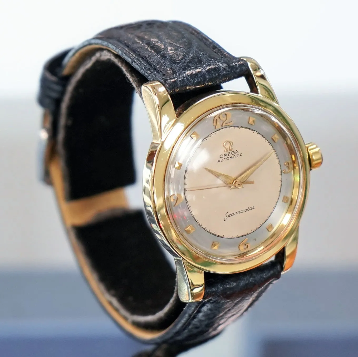 1950 OMEGA Seamaster Watch Bumper Automatic Ref. 2577-17 Cal. 351 34mm Wristwatch - IN BOX!