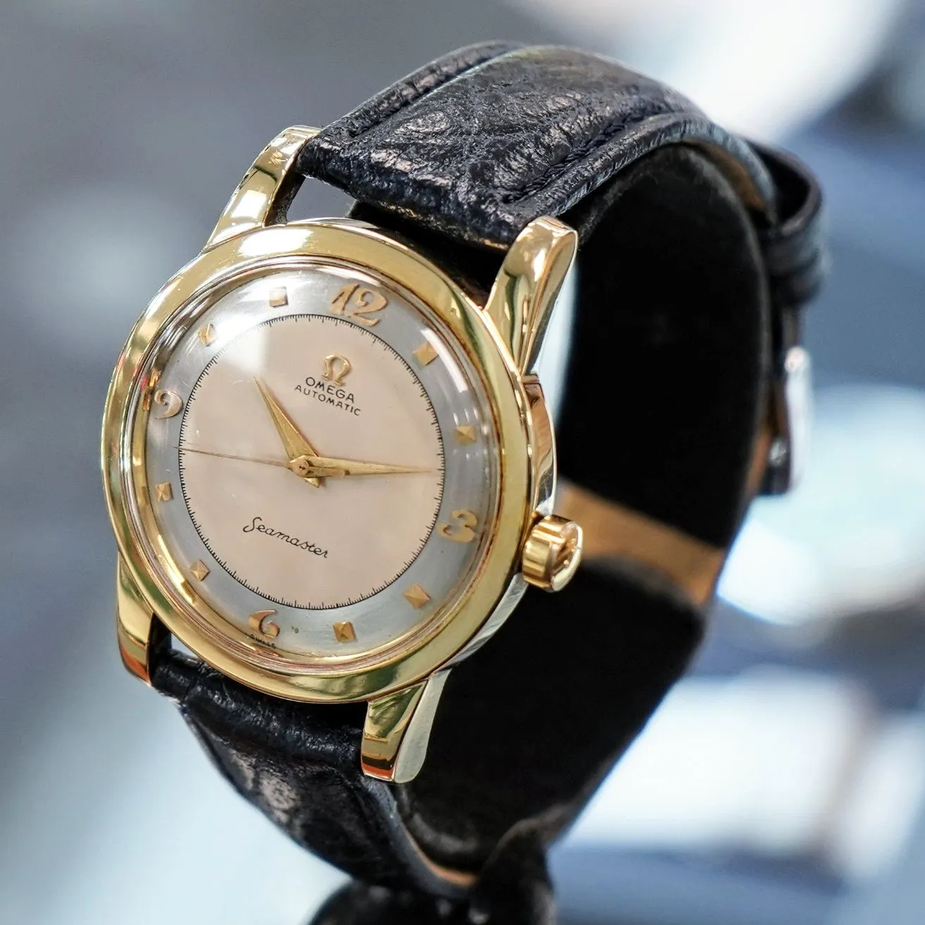 1950 OMEGA Seamaster Watch Bumper Automatic Ref. 2577-17 Cal. 351 34mm Wristwatch - IN BOX!