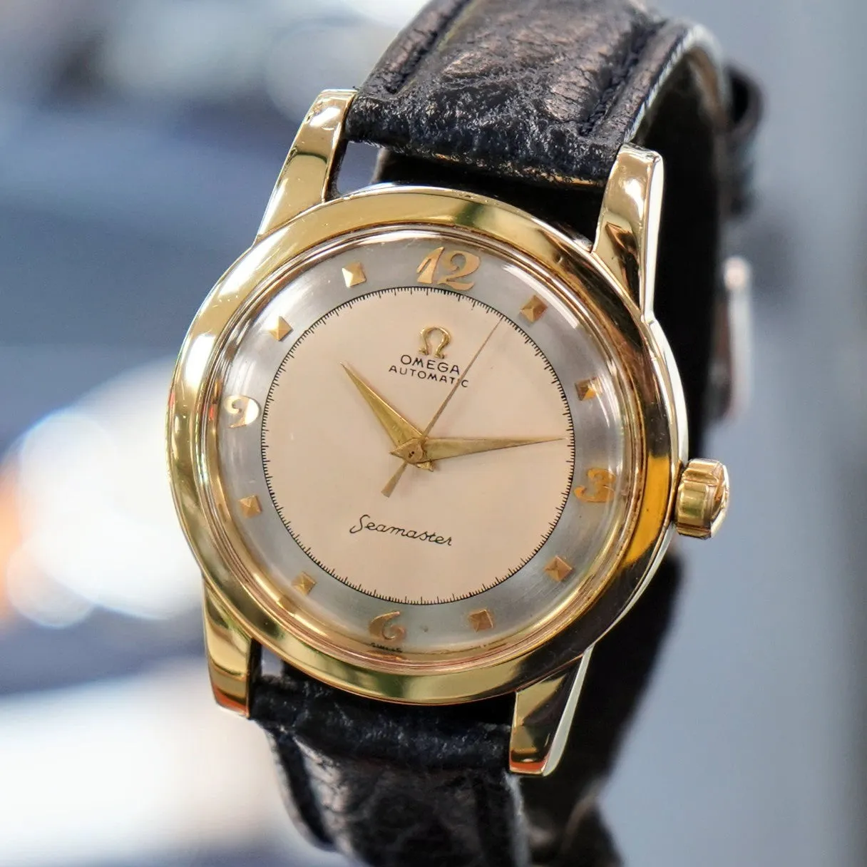 1950 OMEGA Seamaster Watch Bumper Automatic Ref. 2577-17 Cal. 351 34mm Wristwatch - IN BOX!