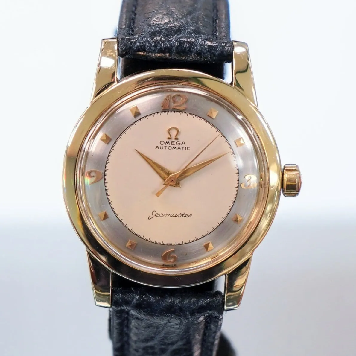 1950 OMEGA Seamaster Watch Bumper Automatic Ref. 2577-17 Cal. 351 34mm Wristwatch - IN BOX!