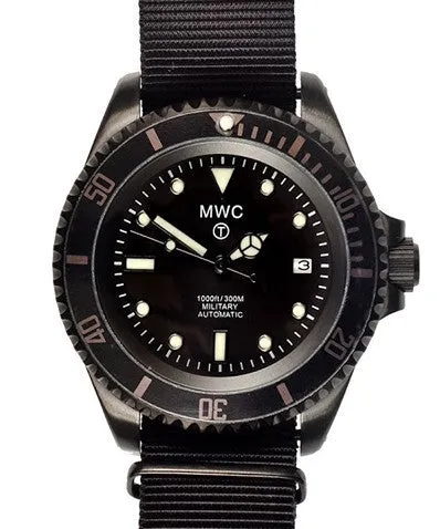 21 Jewel 300m Auto Submariner in Black PVD Steel